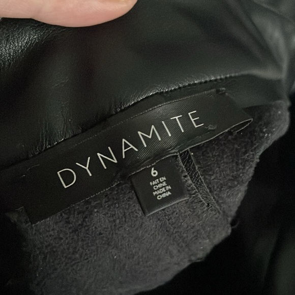 Leather pant Dynamite. straight leg - Picture 3 of 3